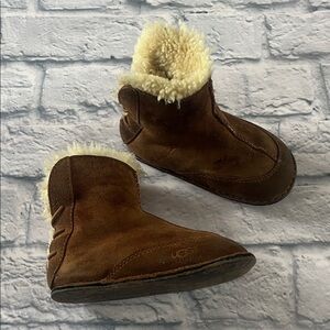 UGG Tan Shearling Toddler Booties